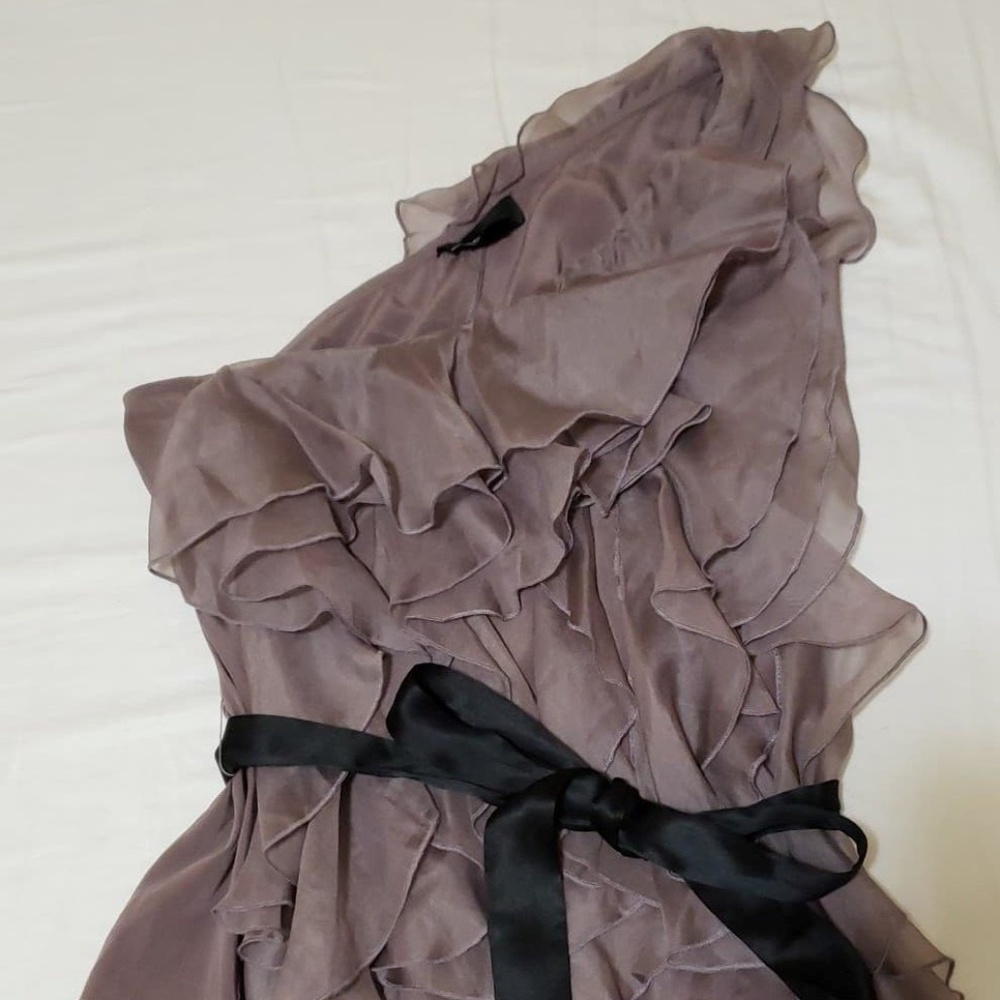 Bebe Blouse Blouse One Shoulder Tie Waist